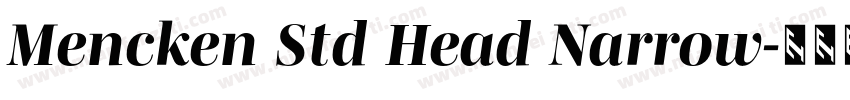 Mencken Std Head Narrow字体转换
